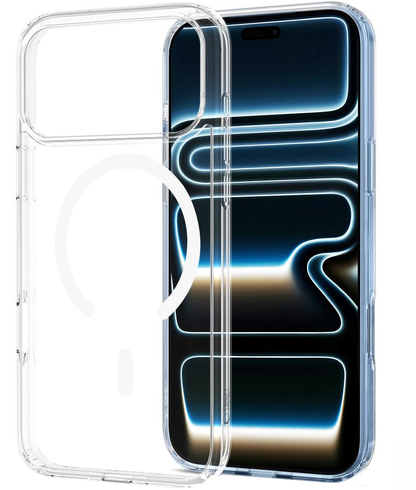 MagSafe-Hülle für Apple iPhone 18 Pro Max / 17 Pro Max, Tech-Protect, Flexair Hybrid mit Displayschutz, Transparent