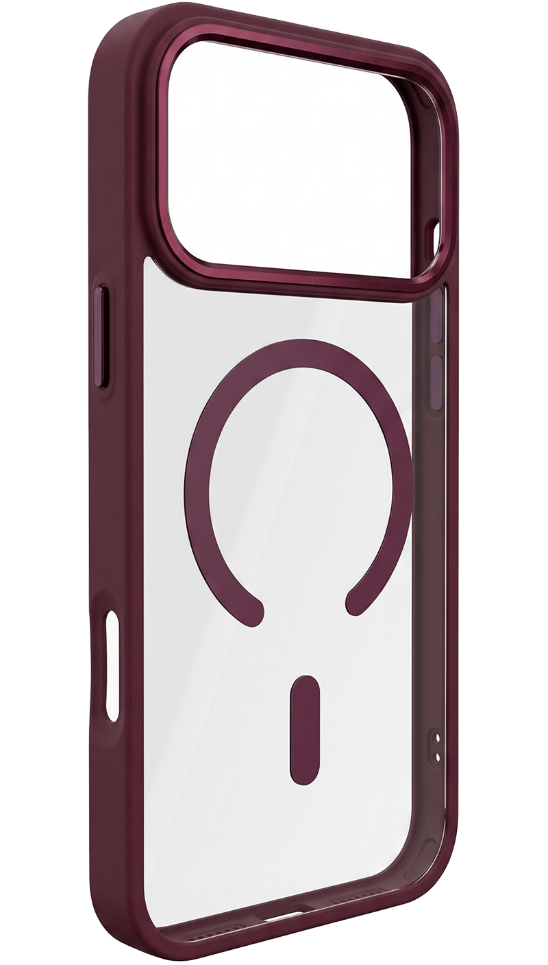 Coque MagSafe pour Apple iPhone 18 Pro / 17 Pro, OEM, Color Clear Mag, Bordeaux