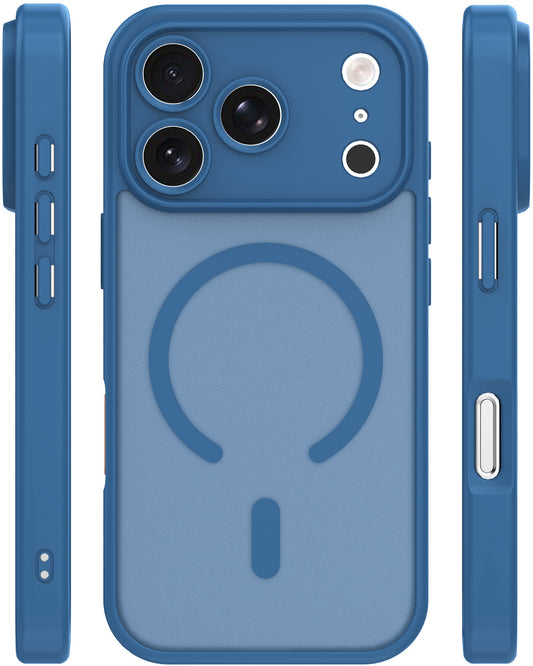 Coque MagSafe pour Apple iPhone 18 Pro Max / 17 Pro Max, Etteri, Matt Mag, Bleu marine