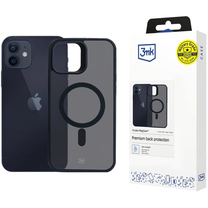 Coque MagSafe pour Apple iPhone 12 / 12 Pro, 3MK, Smoke MagCase, Noire