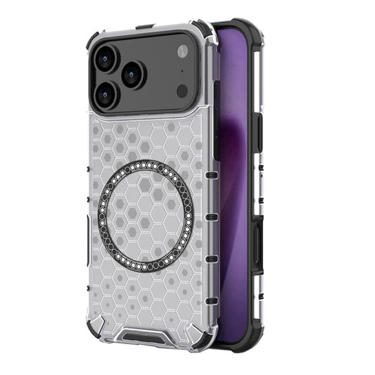 MagSafe Hülle für Apple iPhone 17 Pro Max, Techsuit, HoneyComb Shield, Weiß