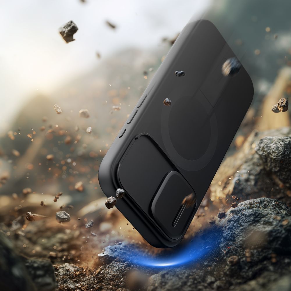 Étui MagSafe pour Apple iPhone 17, Tech-Protect, Kevlar Aura, Noir