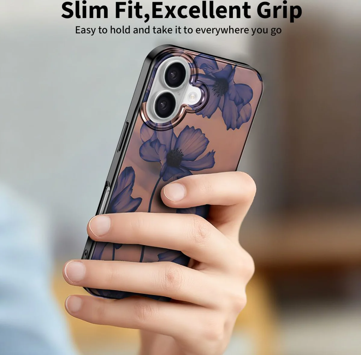 MagSafe Case for Apple iPhone 16, Tech-Protect, Lamano Velvet Night, Black