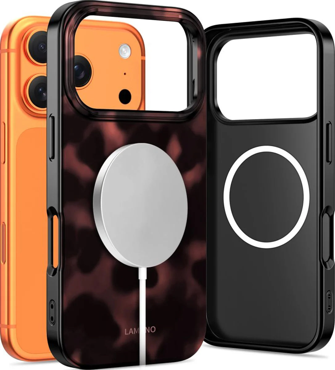 Coque MagSafe pour Apple iPhone 17 Pro, Tech-Protect, Lamano Panther, Noire