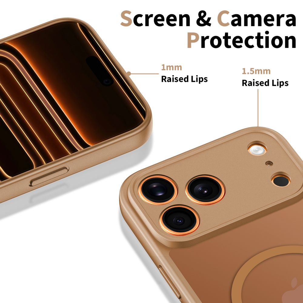 MagSafe Hülle für Apple iPhone 17 Pro Max, Tech-Protect, BasicMag, Mattbraun