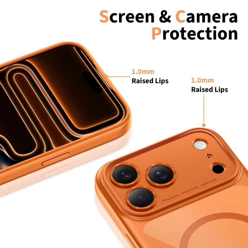 Étui MagSafe pour Apple iPhone 17 Pro, Tech-Protect, MagPeak, Orange