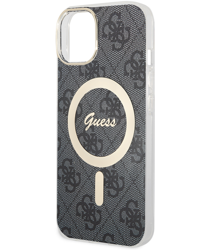 Étui MagSafe pour Apple iPhone 15, Guess, 4G IML, Noir GUHMP15SH4STK