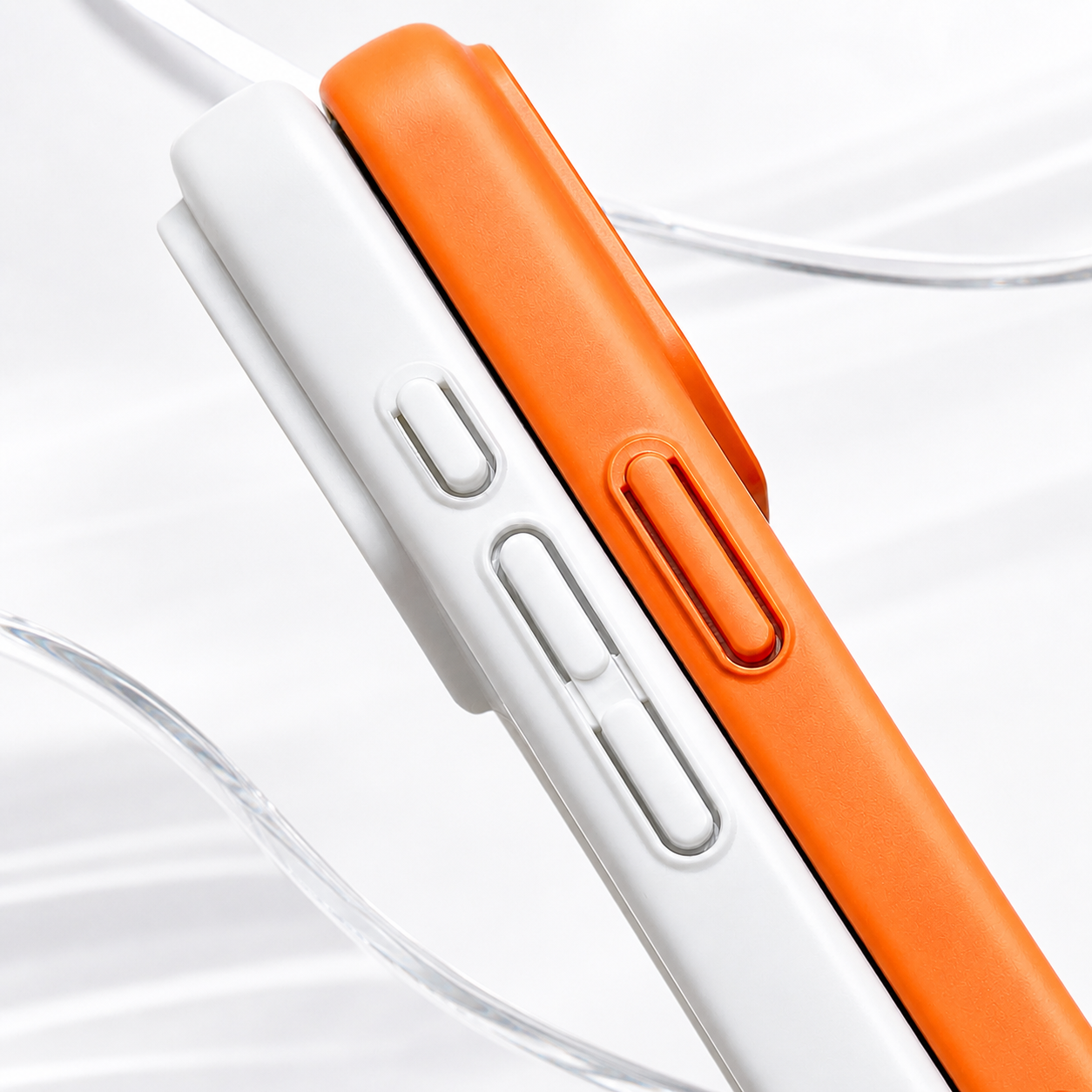 Coque MagSafe pour Apple iPhone 17 Pro Max, OEM, Verre Authentique, Orange