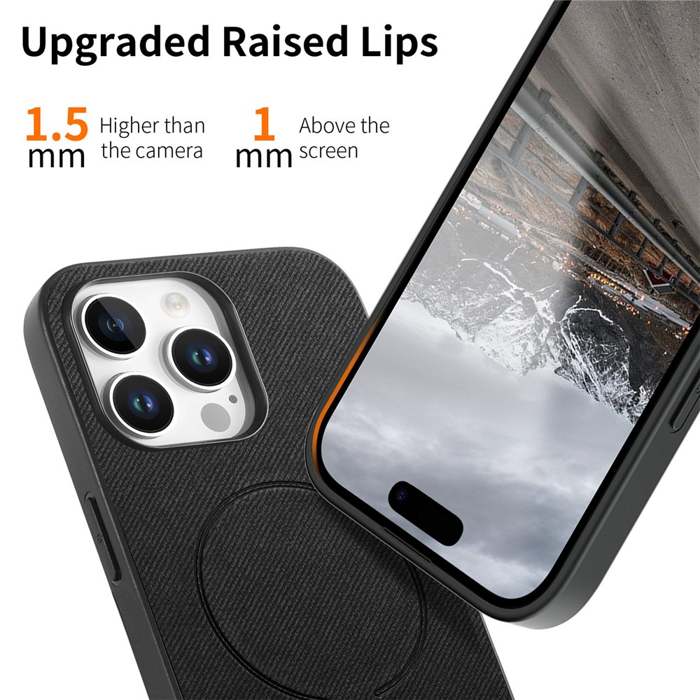 MagSafe-Hülle für Apple iPhone 16 Pro Max, OEM, Stoff, Schwarz
