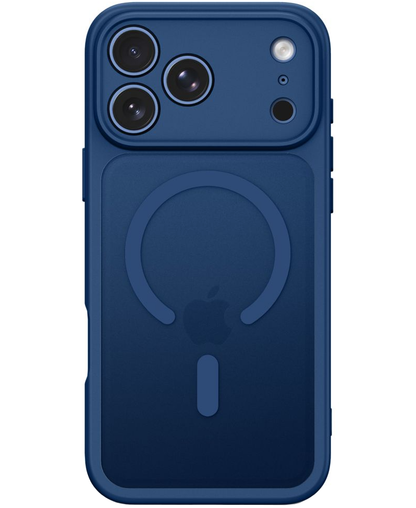 Coque MagSafe pour Apple iPhone 18 Pro Max / 17 Pro Max, Tech-Protect, BasicMag, Bleu Marine Mat