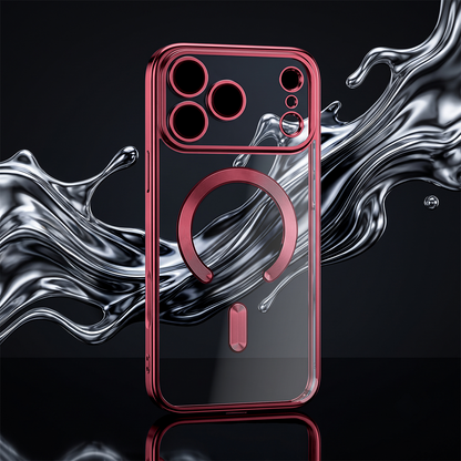 Coque MagSafe pour Apple iPhone 18 Pro / 17 Pro, OEM, Color Chrome Mag, Bordeaux