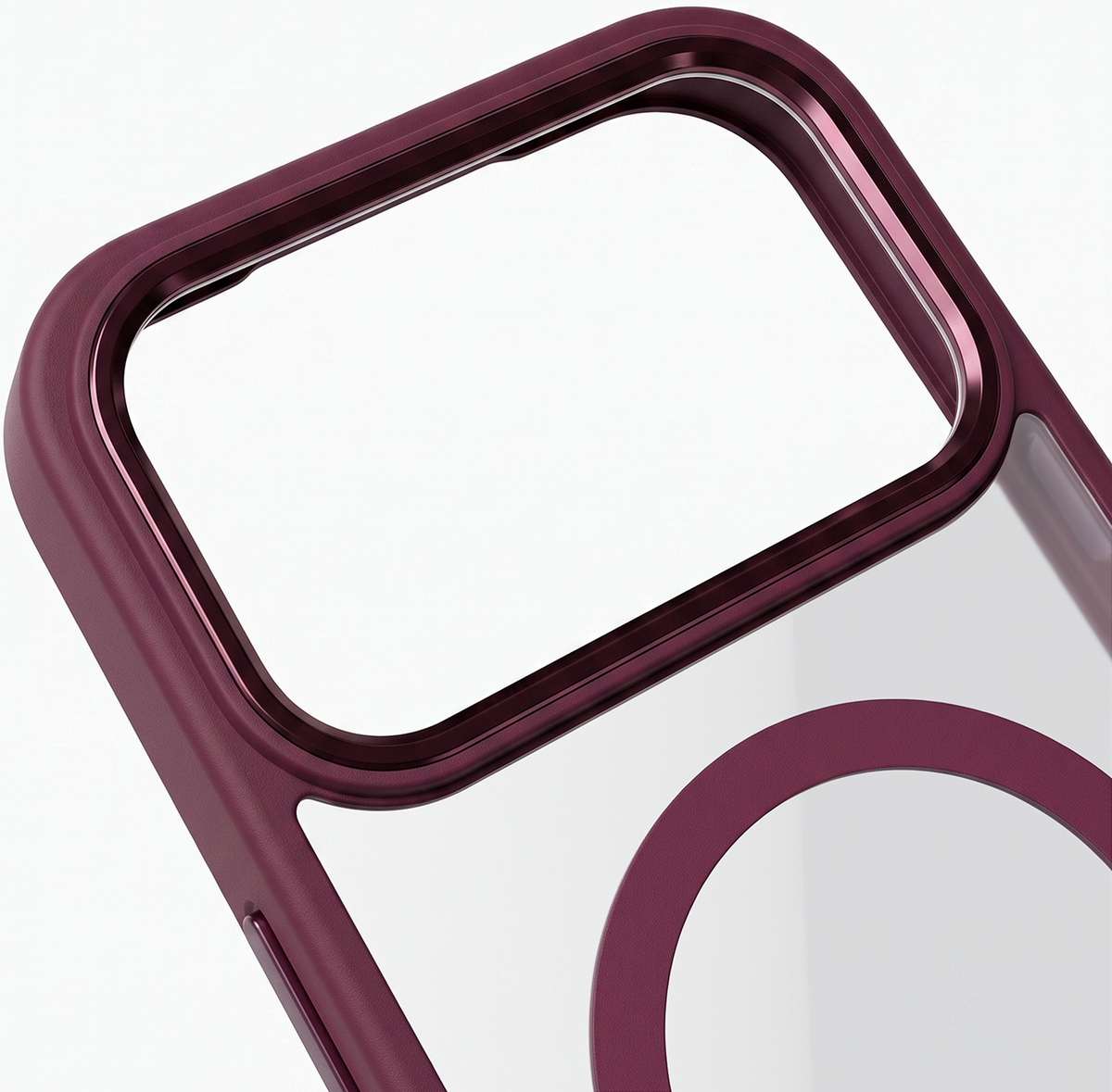 Coque MagSafe pour Apple iPhone 18 Pro / 17 Pro, OEM, Color Clear Mag, Bordeaux