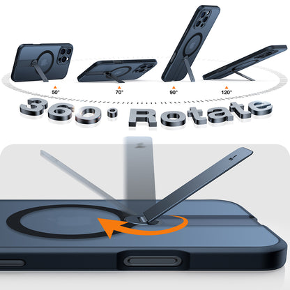MagSafe Case for Apple iPhone 16 Pro, Torras, Pstand Spin, Black