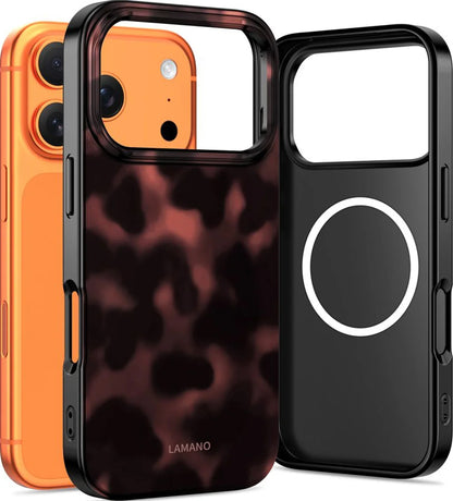 Coque MagSafe pour Apple iPhone 17 Pro, Tech-Protect, Lamano Panther, Noire