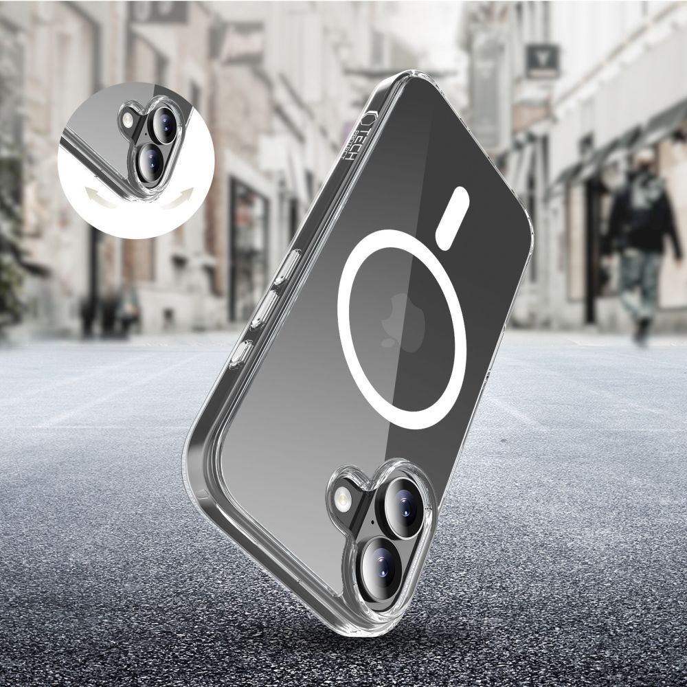 Coque MagSafe pour Apple iPhone 17, Tech-Protect, Flexair Hybrid CC, Transparente
