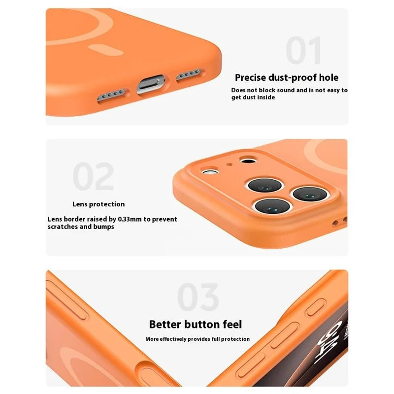MagSafe-Hülle für Apple iPhone 17 Pro, OEM, Flüssigsilikon, Rosa