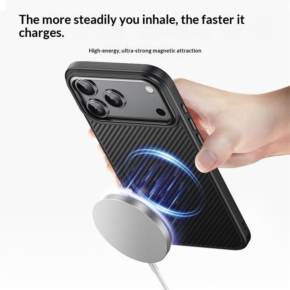 MagSafe-Hülle für Apple iPhone 18 Pro / 17 Pro, OEM, Carbon, Schwarz