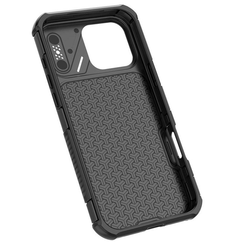 MagSafe-Hülle für Apple iPhone 16 Pro Max, OEM, Carbon- und Eckenschutz, Schwarz