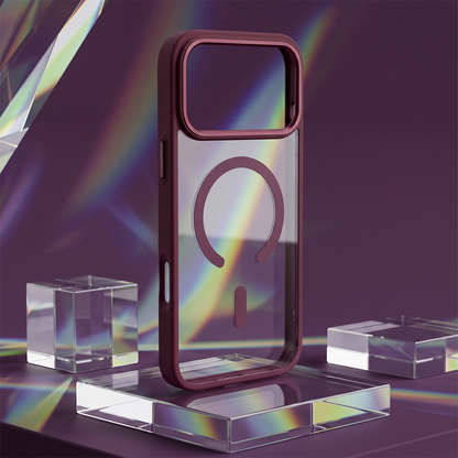 Coque MagSafe pour Apple iPhone 18 Pro / 17 Pro, OEM, Color Clear Mag, Bordeaux