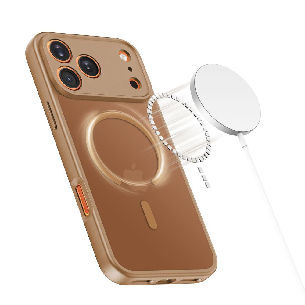 MagSafe Hülle für Apple iPhone 17 Pro Max, Tech-Protect, BasicMag, Mattbraun