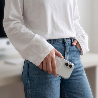Coque MagSafe pour Apple iPhone 17, Tech-Protect, MagZero, Blanc Mat