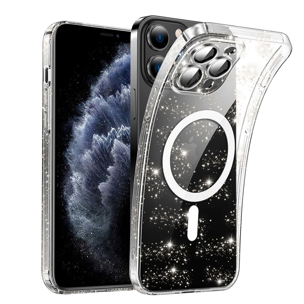 MagSafe-Hülle für Apple iPhone 11 Pro, Techsuit, SparkleSkin, Transparent