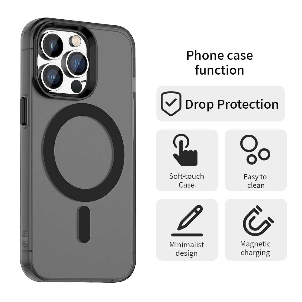 MagSafe-Hülle für Apple iPhone 12 Pro Max, Techsuit, CandyCase, Schwarz