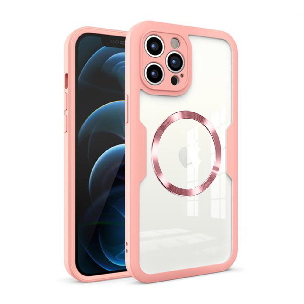 Coque MagSafe pour Apple iPhone 12 Pro Max, Techsuit, ColorVerse 360, Rose