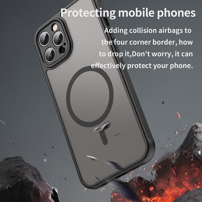 Coque MagSafe pour Apple iPhone 12 Pro Max, Techsuit, HaloFrost II, Noire