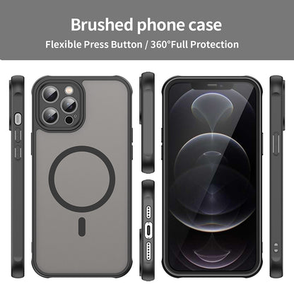 Coque MagSafe pour Apple iPhone 12 Pro Max, Techsuit, HaloFrost II, Noire