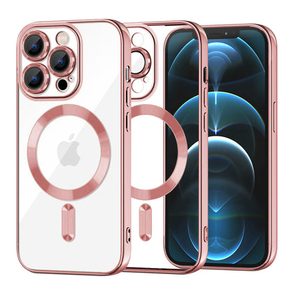 Coque MagSafe pour Apple iPhone 12 Pro Max, Techsuit, Luxury Crystal, Rose