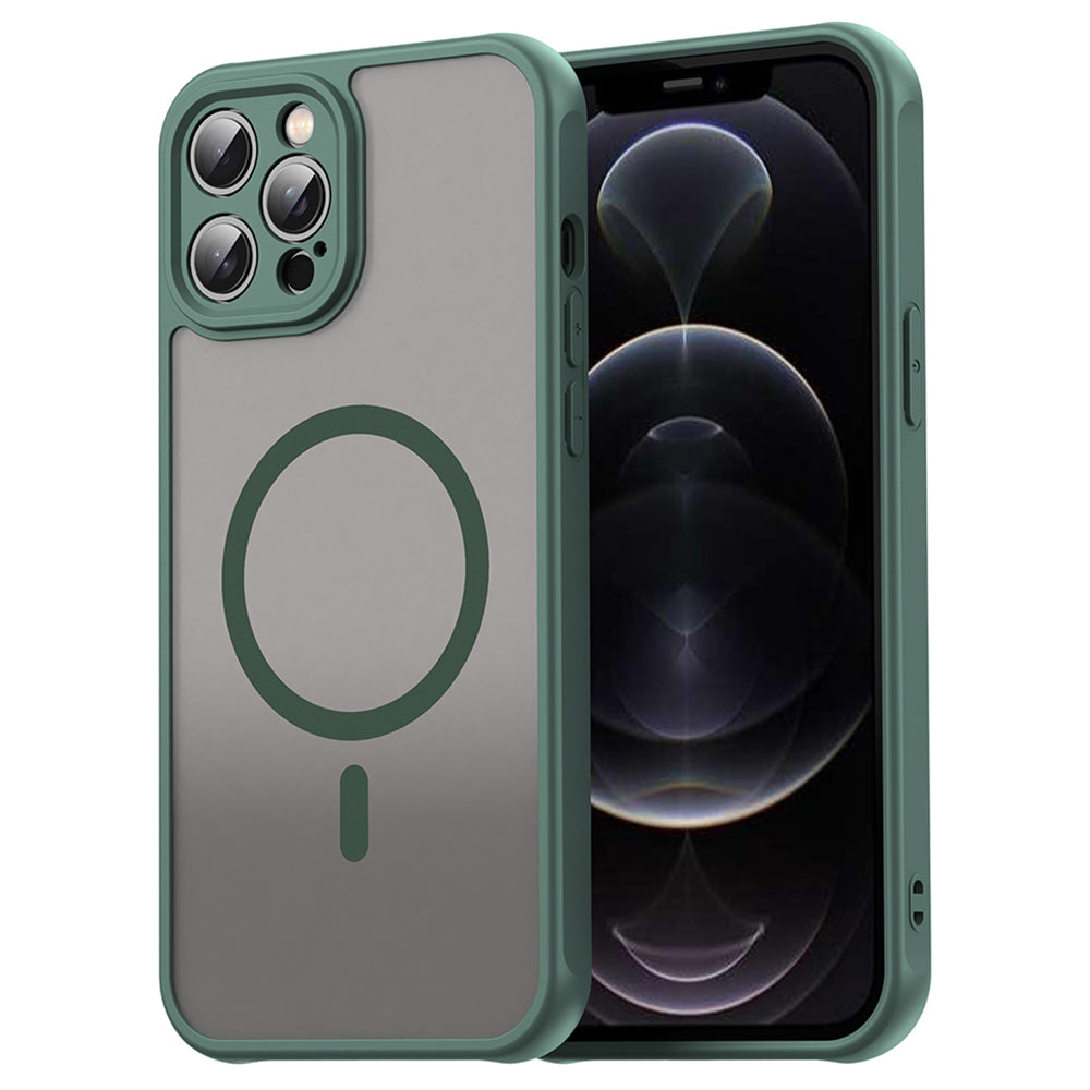 Coque MagSafe pour Apple iPhone 12 Pro, Techsuit, HaloFrost II, Vert
