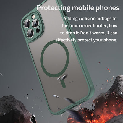 Coque MagSafe pour Apple iPhone 12 Pro, Techsuit, HaloFrost II, Vert