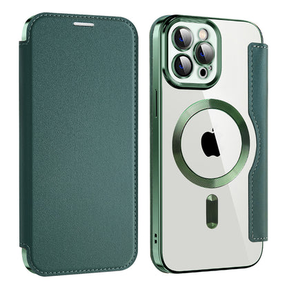 Coque MagSafe pour Apple iPhone 12 Pro, Techsuit, SmartMag Book, Vert