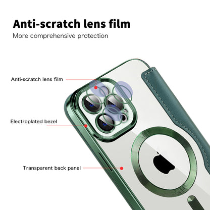 Coque MagSafe pour Apple iPhone 12 Pro, Techsuit, SmartMag Book, Vert