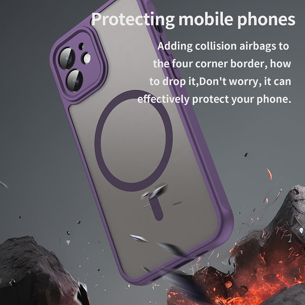 Coque MagSafe pour Apple iPhone 12, Techsuit, HaloFrost II, Violet