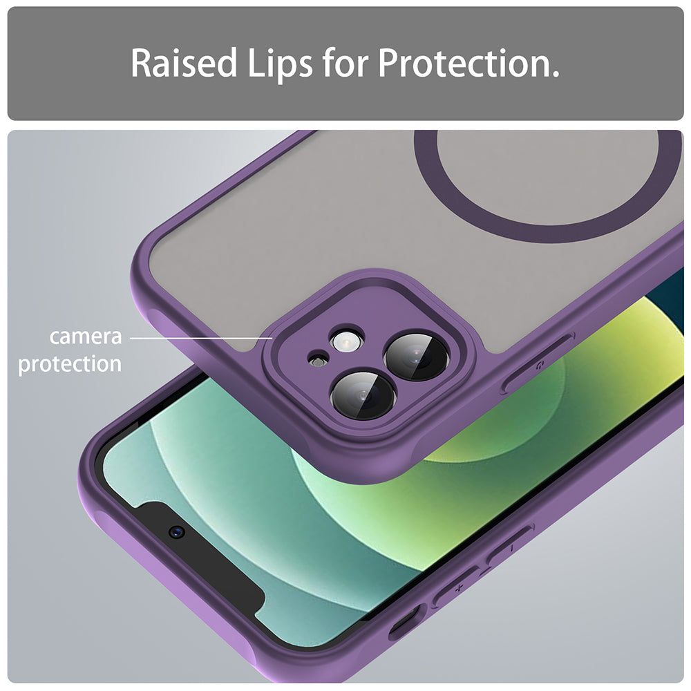 Coque MagSafe pour Apple iPhone 12, Techsuit, HaloFrost II, Violet