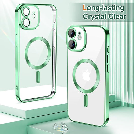 MagSafe-Hülle für Apple iPhone 12, Techsuit, Luxury Crystal, Hellgrün