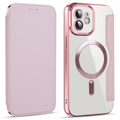 Coque MagSafe pour Apple iPhone 12, Techsuit, SmartMag Book, Rose