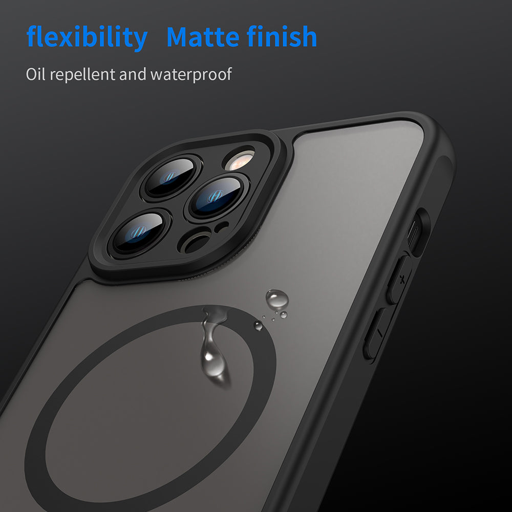 MagSafe-Hülle für Apple iPhone 13 Pro Max, Techsuit, HaloFrost II, Schwarz