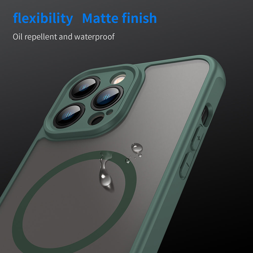 Coque MagSafe pour Apple iPhone 13 Pro Max, Techsuit, HaloFrost II, Vert