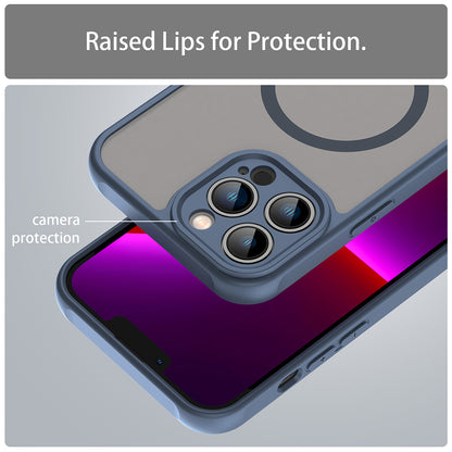 MagSafe Case for Apple iPhone 13 Pro, Techsuit, HaloFrost II, Navy Blue