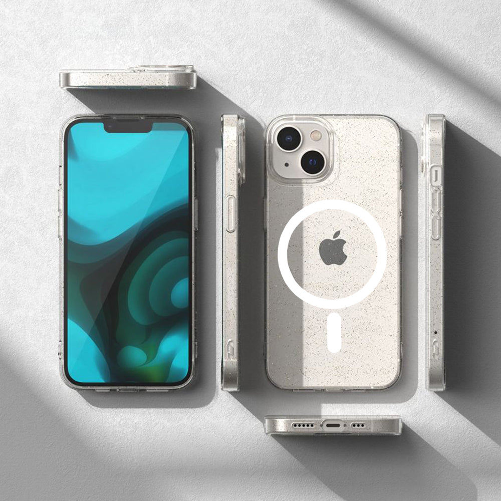 MagSafe Case for Apple iPhone 13 Pro, Techsuit, SparkleSkin, Transparent