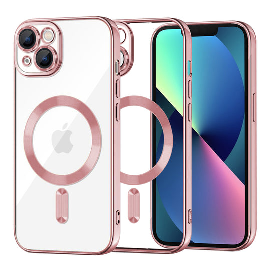 MagSafe-Hülle für Apple iPhone 13, Techsuit, Luxury Crystal, Rosa
