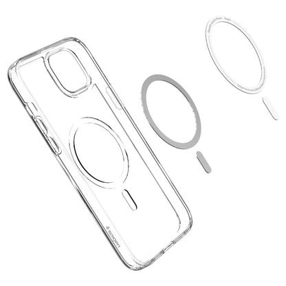 Coque MagSafe pour Apple iPhone 14 Plus, Spigen, Ultra Hybrid Carbon, Transparente
