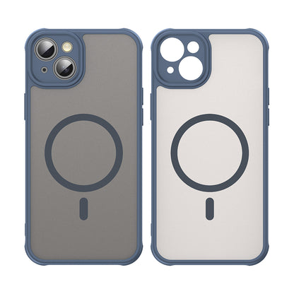 MagSafe Case for Apple iPhone 14 Plus, Techsuit, HaloFrost II, Navy Blue