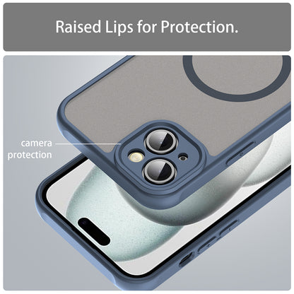 MagSafe Case for Apple iPhone 14 Plus, Techsuit, HaloFrost II, Navy Blue