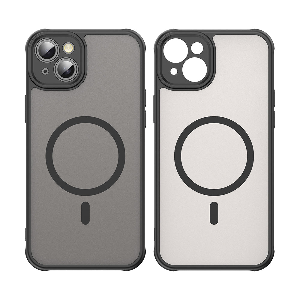 MagSafe-Hülle für Apple iPhone 14 Plus, Techsuit, HaloFrost II, Schwarz