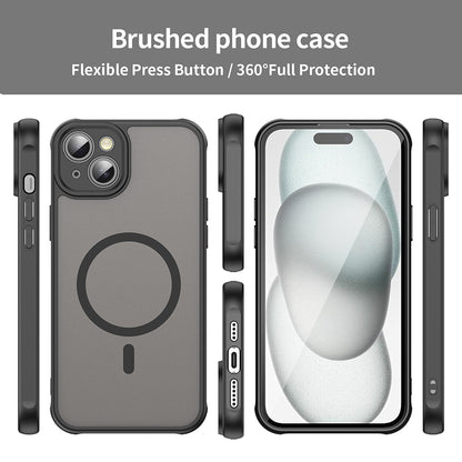 MagSafe-Hülle für Apple iPhone 14 Plus, Techsuit, HaloFrost II, Schwarz
