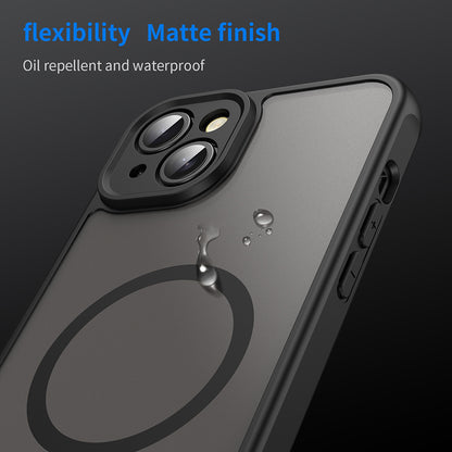 MagSafe-Hülle für Apple iPhone 14 Plus, Techsuit, HaloFrost II, Schwarz